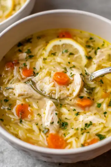 Lemon Chicken Orzo Soup