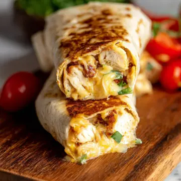 Cheesy Garlic Chicken Wraps