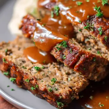 Meatloaf with Brown Gravy