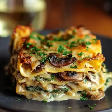 Mushroom Spinach Lasagna