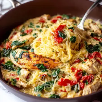Tuscan Chicken and Spaghetti Squash