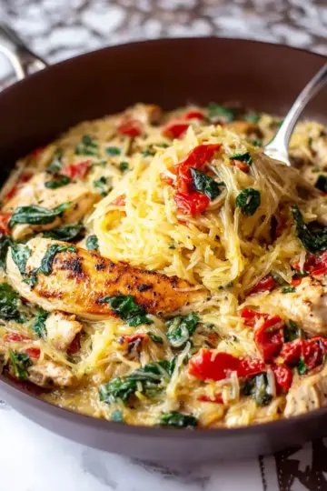 Tuscan Chicken and Spaghetti Squash