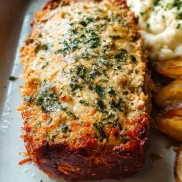 Garlic Parmesan Chicken Meatloaf