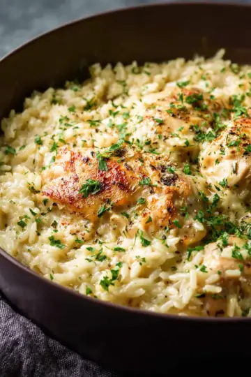 Creamy Parmesan One Pot Chicken and Rice