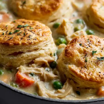Chicken Pot Pie with Biscuits