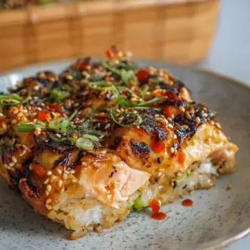 Spicy Salmon Sushi Bake