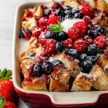 Berries & Cream French Toast Casserole