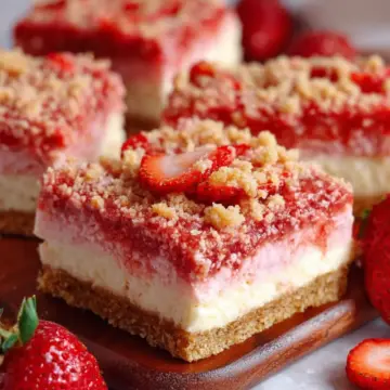 Strawberry Shortcake Cheesecake Bars