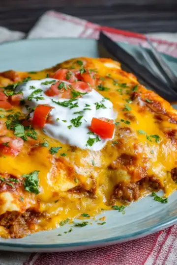 Easy Cheesy Ground Beef Enchiladas