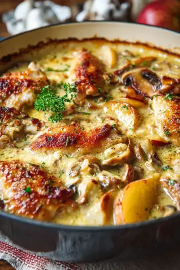 French Chicken Casserole a la Normande (VIDEO)
