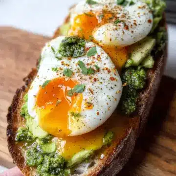 Jammy Egg, Avocado & Pesto Toast