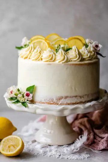 Lemon Layer Cake with Lemon Cream Cheese Buttercream