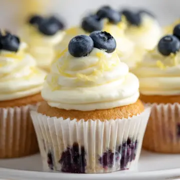 Lemon Blueberry Cupcakes with Lemon Cream Cheese Frosting