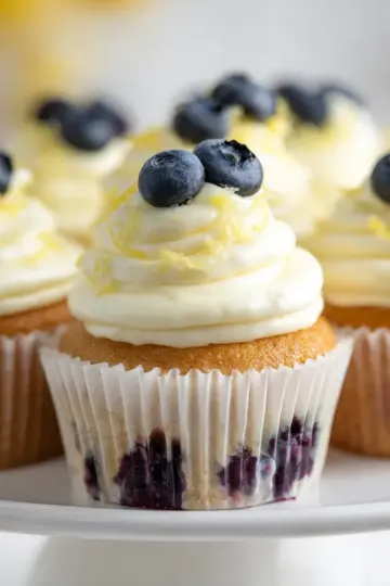 Lemon Blueberry Cupcakes with Lemon Cream Cheese Frosting