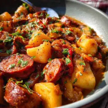 Hungarian Goulash with Smoked Sausage and Potatoes