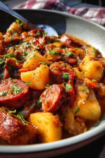 Hungarian Goulash with Smoked Sausage and Potatoes