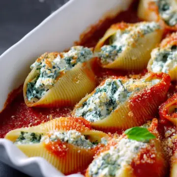 Spinach and Ricotta Stuffed Shells
