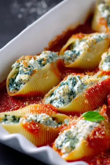 Spinach and Ricotta Stuffed Shells