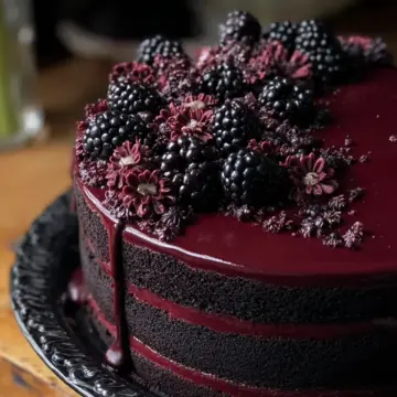 Blackberry Velvet Gothic Cake