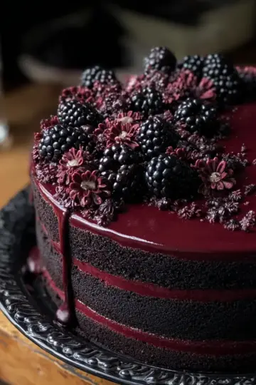 Blackberry Velvet Gothic Cake