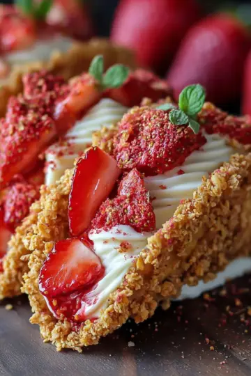 Strawberry Crunch Cheesecake Tacos