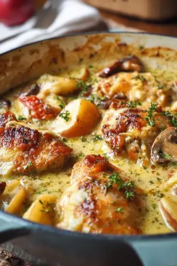 French Chicken Casserole a la Normande (VIDEO)