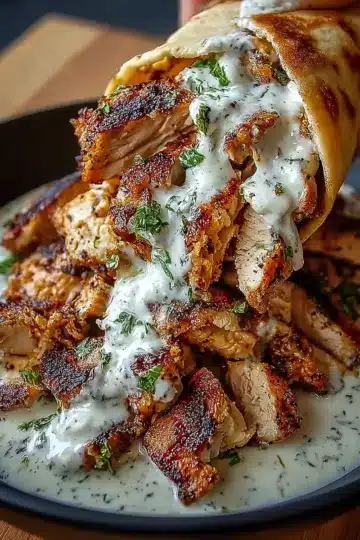 Chicken Shawarma with Creamy Garlic Sauce