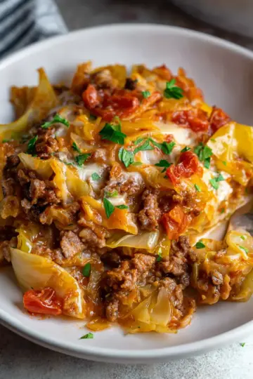 Low Carb Unstuffed Cabbage Casserole Recipe