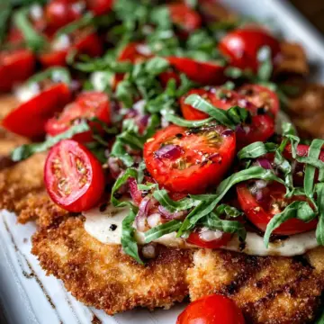 Chicken Milanese with Tomato and Mozzarella
