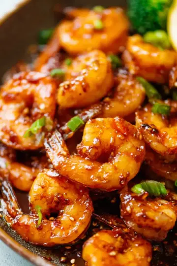Sticky Honey Garlic Butter Shrimp