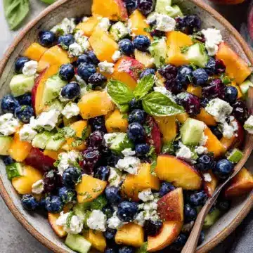 Blueberry Peach Feta Salad