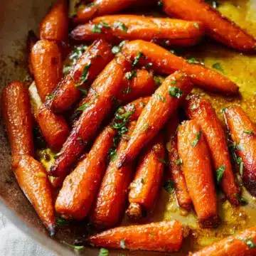 Golden Brown Honey Garlic Butter Roasted Carrots
