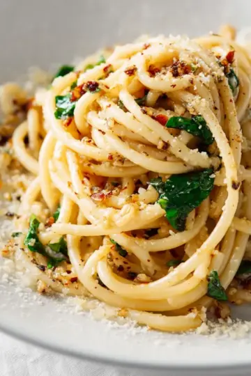 Bucatini Pasta with Garlic Butter Sauce