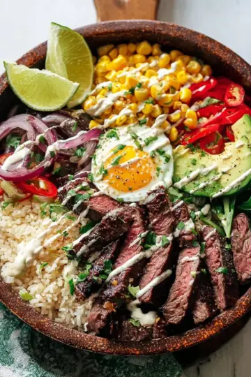 Cilantro Lime Steak Bowls