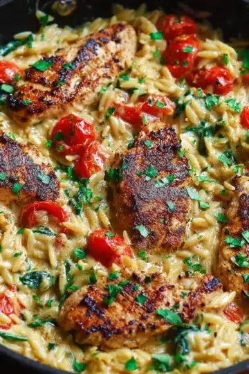 30-Minute, One-Pan Creamy Chicken Orzo