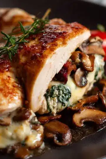 Mushroom-Stuffed Chicken Breast