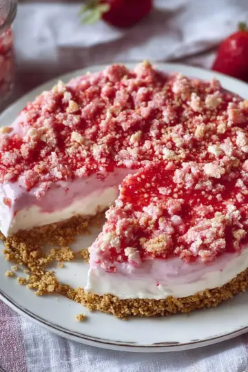 Strawberry Shortcake Freezer Pie