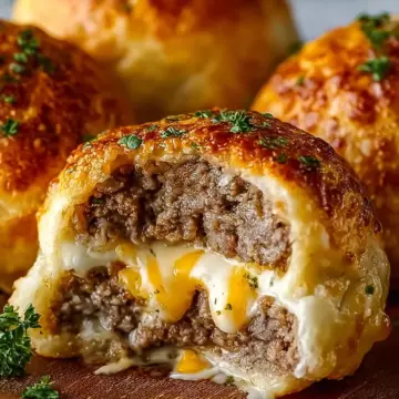 Garlic Parmesan Cheeseburger Bombs Recipe