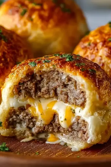 Garlic Parmesan Cheeseburger Bombs Recipe